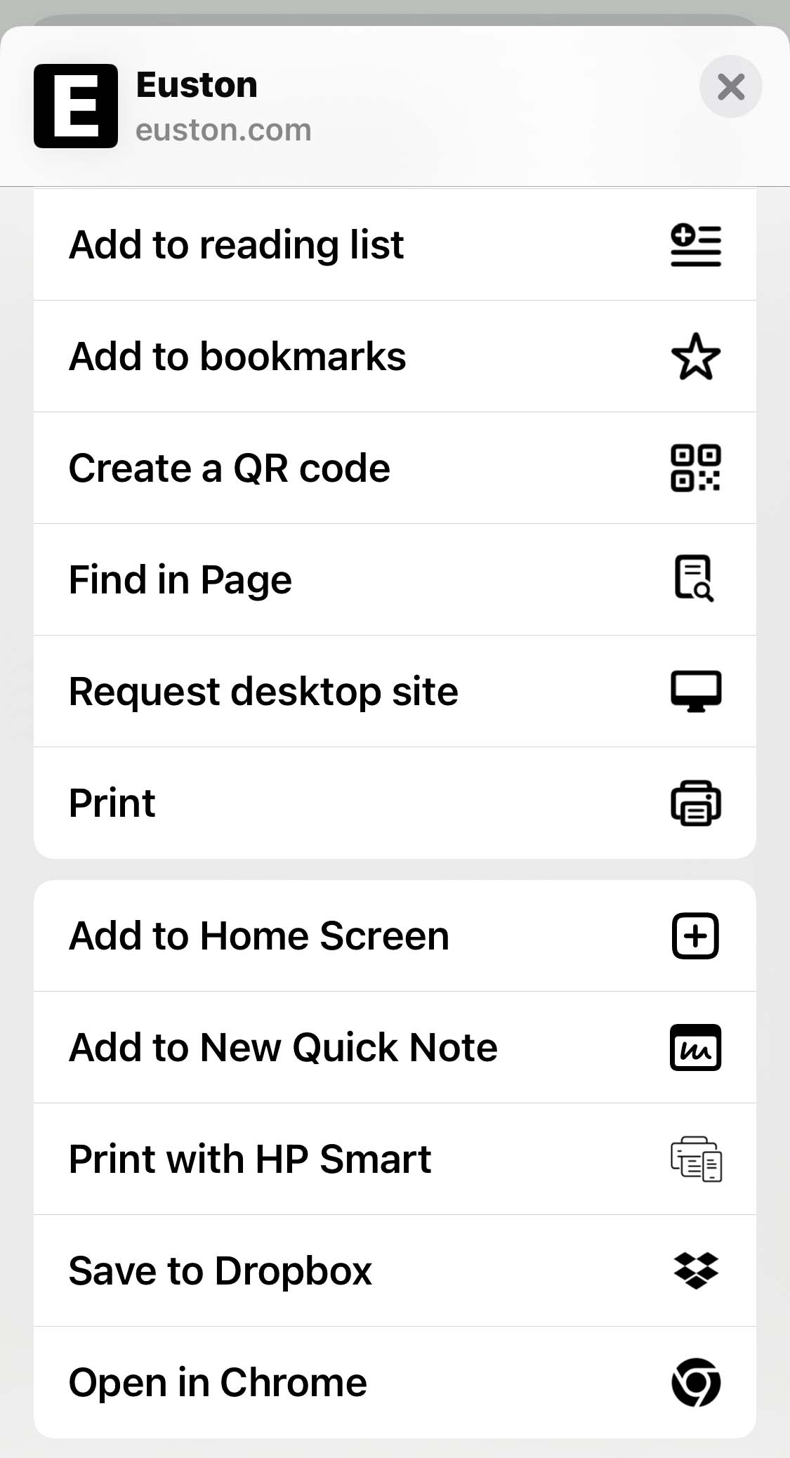 How to install Euston.com on iPhone
