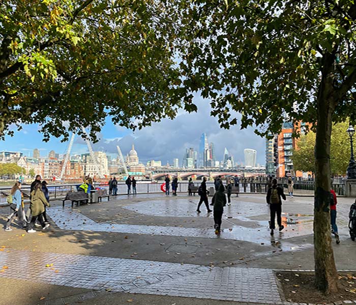 A view of the South Bank in London
