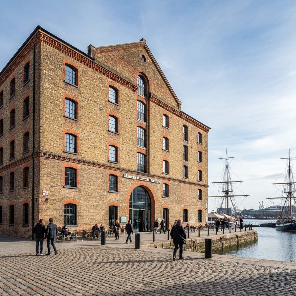 The exterior of the Museum of London Docklands
